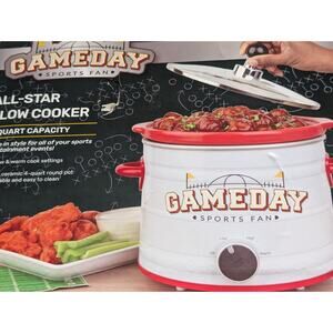 Gameday Sports Fan 4 Qt Slow Cooker All Star Crock Pot Football Party